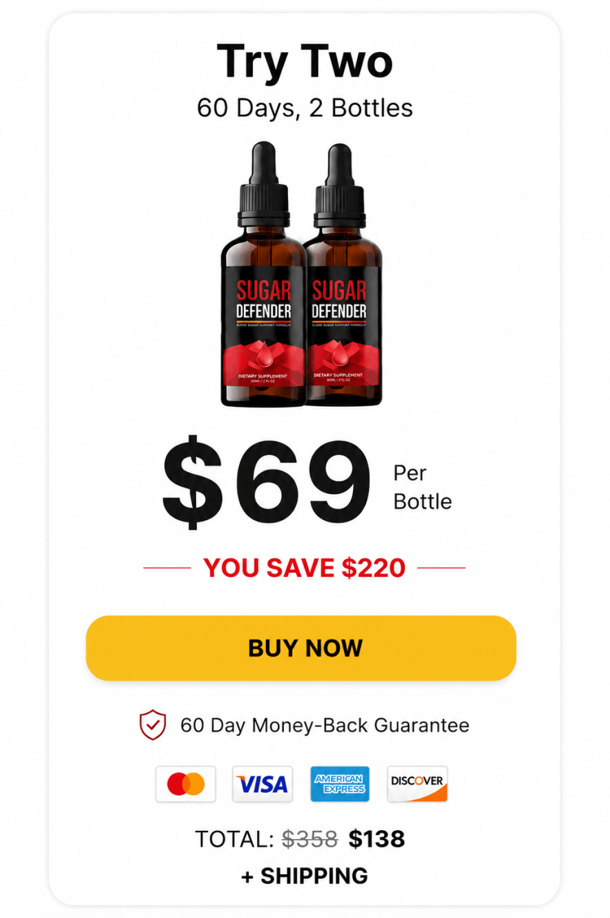 sugar defender-2-bottle-price-$69